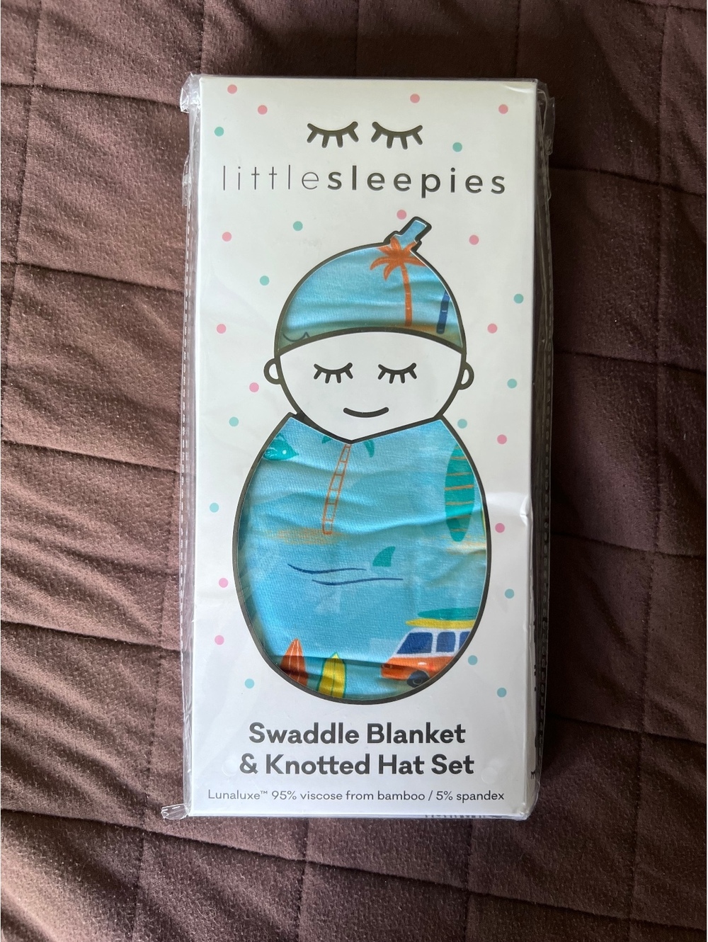 Little Sleepies Swaddle Blanket & Knotted Hat Set - Bamboo Viscose